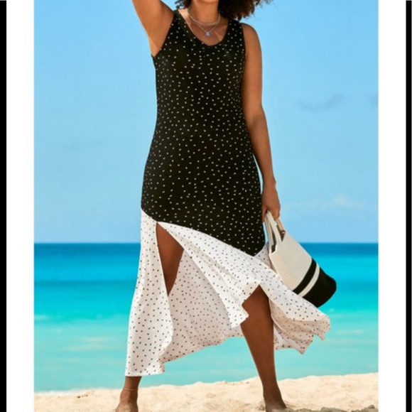 Swimsuits For All NWT Colorblock Maxi Dress Cover - Picture 1 of 9